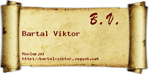 Bartal Viktor névjegykártya