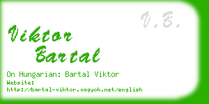 viktor bartal business card